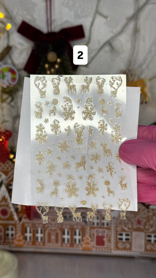 Stickers festifs Gold Noël✨🦌