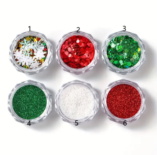Glitter et décoration 6pcs 🎄🧑🎄