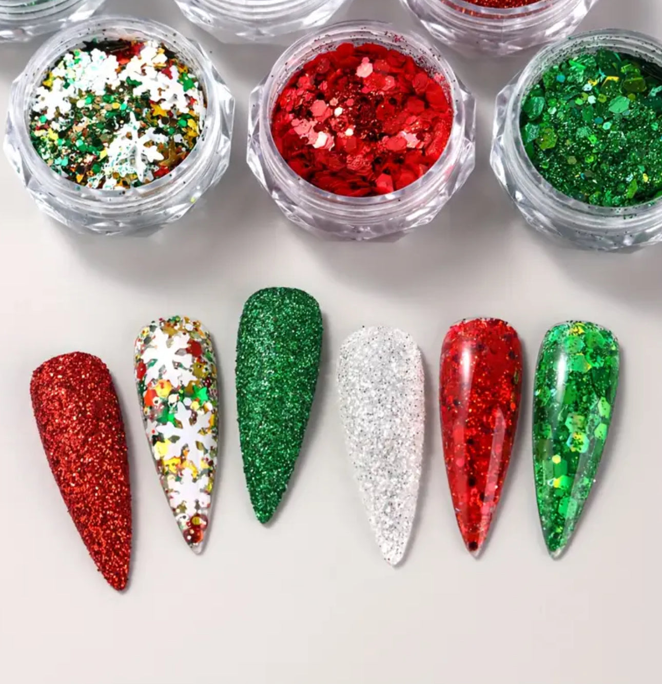 Glitter et décoration 6pcs 🎄🧑🎄