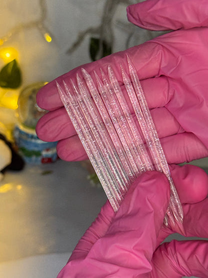 Bâtonnets en résine rose