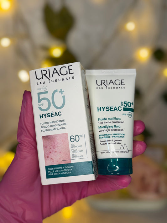 Uriage Hyséac Fluide Matifiant SPF50+ – Peaux Mixtes à Grasses