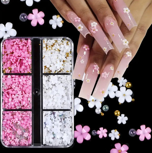 Déco fleurs rose et blanc