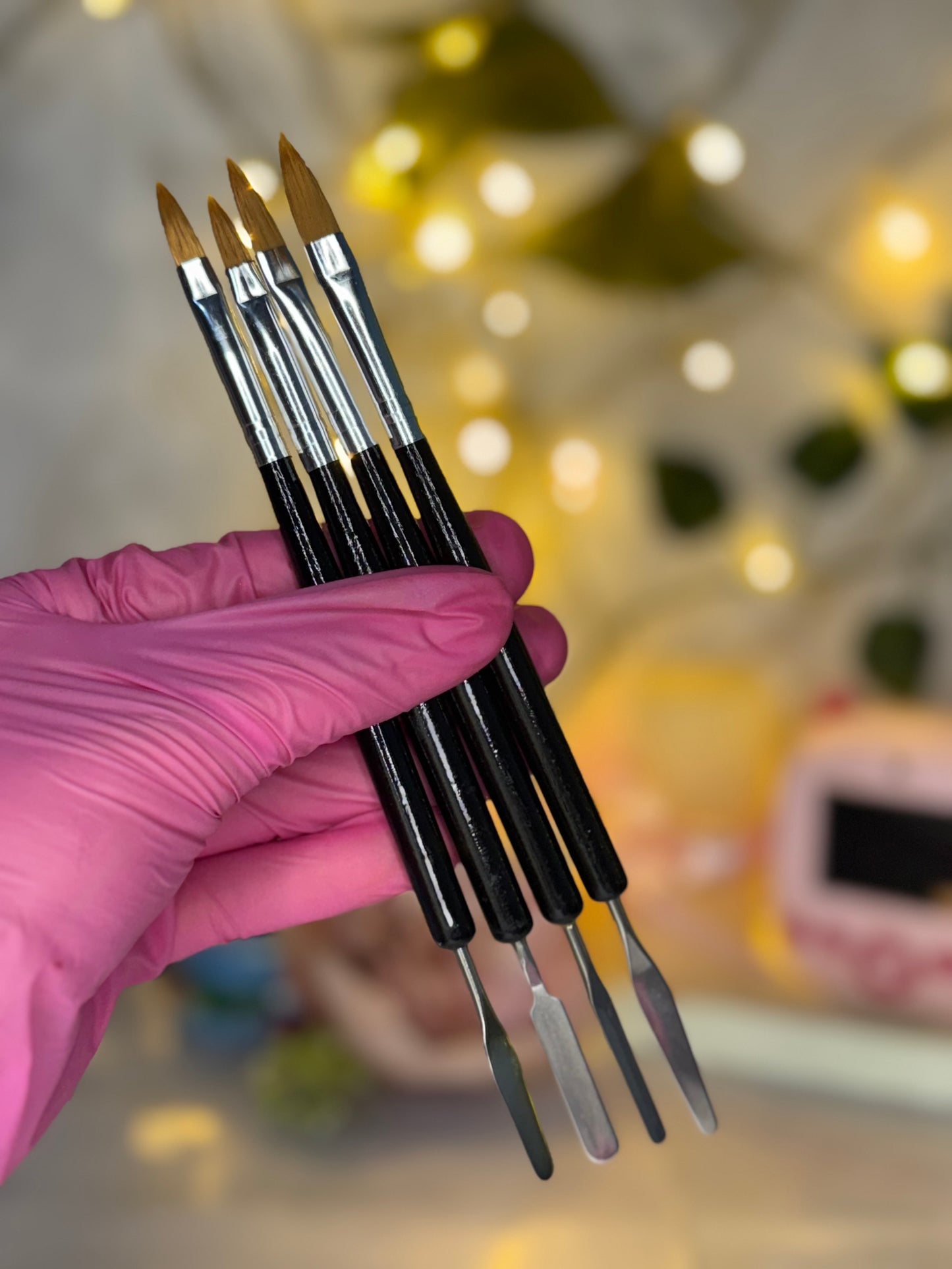 Pinceaux acrylique deux façades 5pcs