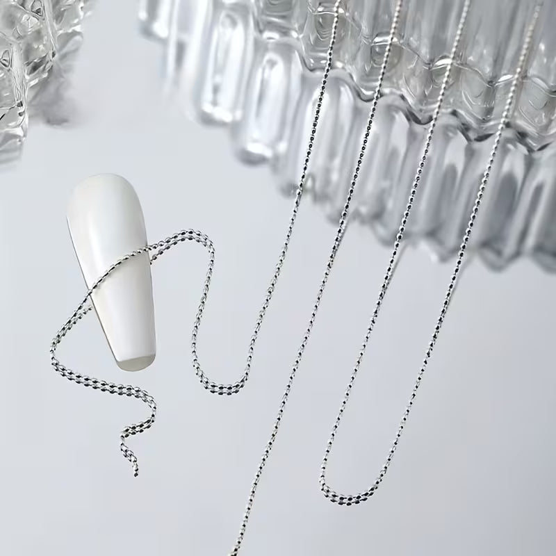 Chaîne argentée perles