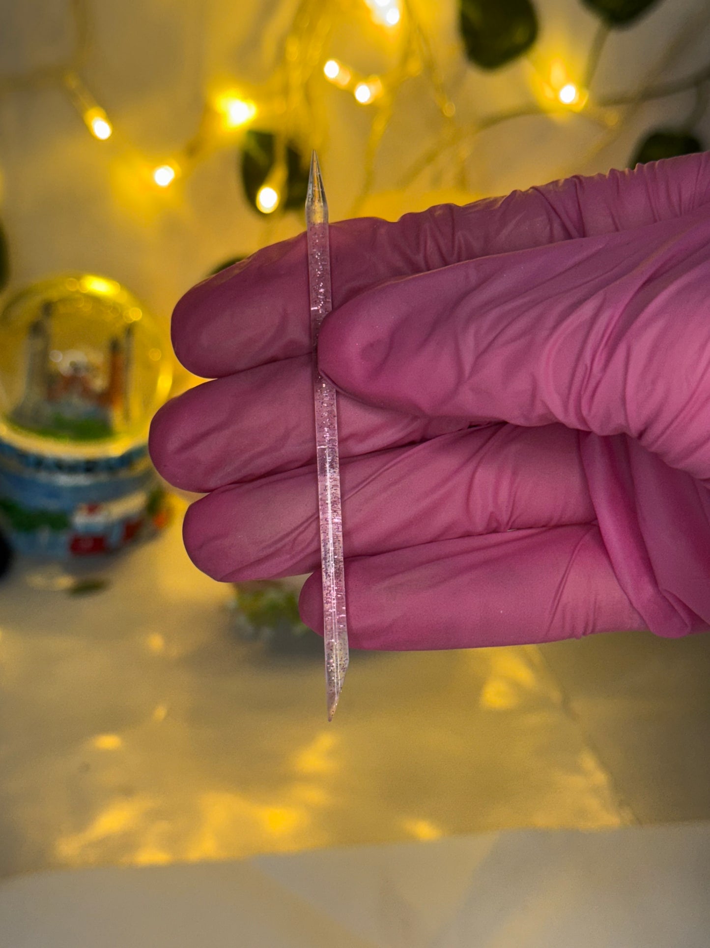 Bâtonnets en résine rose