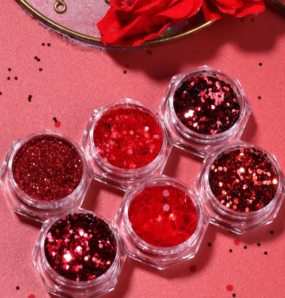 Paillettes rouge pour Noël🎄