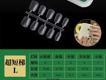 Capsules Short Carré Sized Kit 100pcs/10sets
