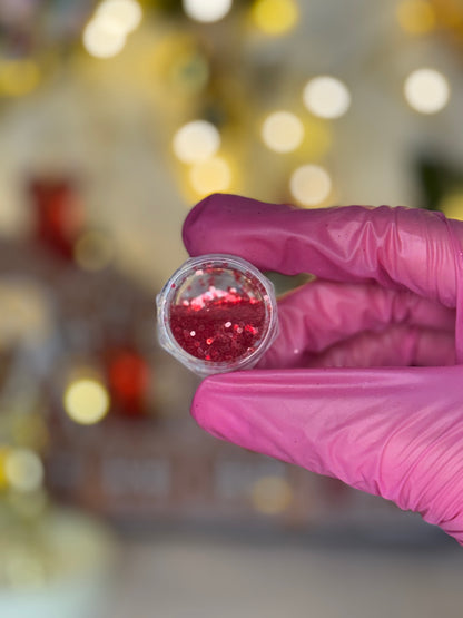 Paillettes rouge pour Noël🎄