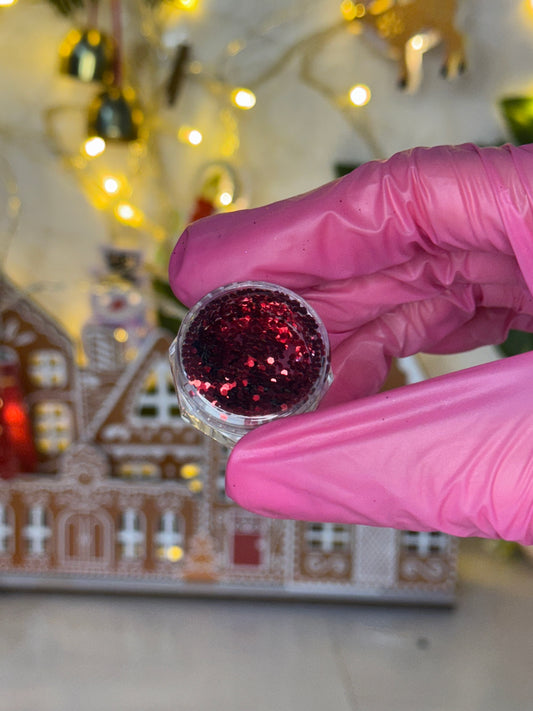 Paillettes rouge pour Noël🎄