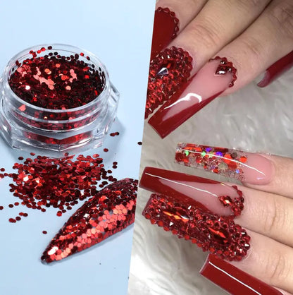 Paillettes rouge pour Noël🎄