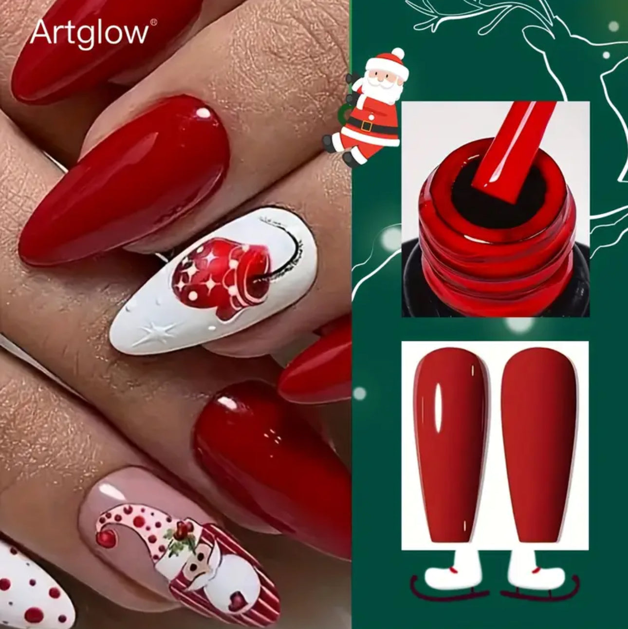 Kit Vernis ArtGlow pour Noël 6pcs🎄