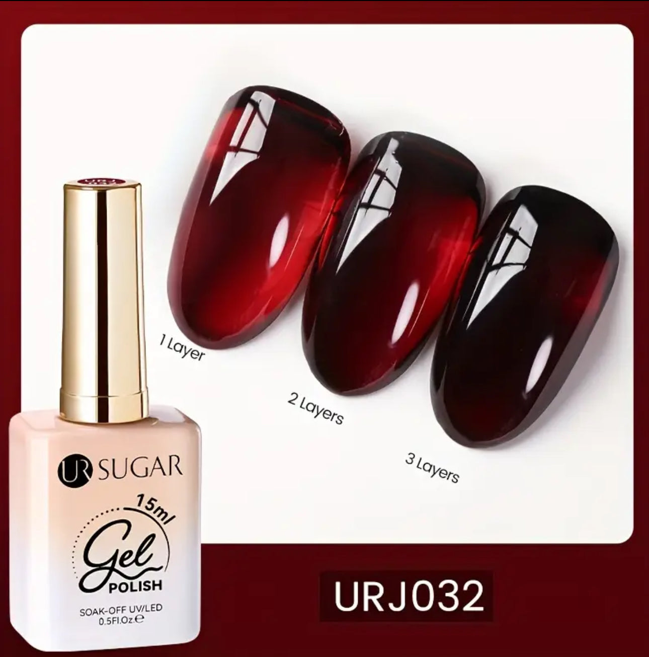 Vernis Translucide burgundy 15ml🥀