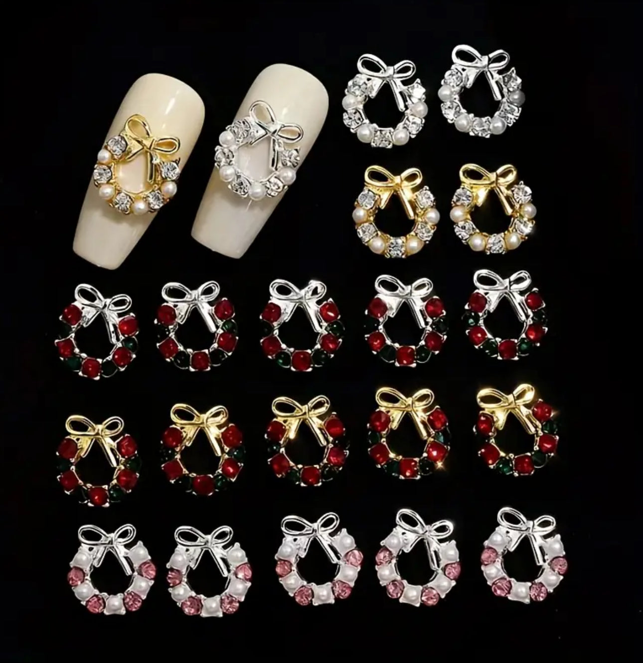 Déco couronne de Noël 12pcs