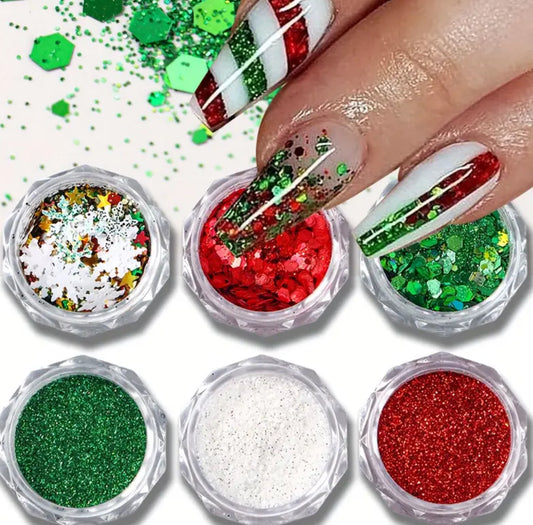 Glitter et décoration 6pcs 🎄🧑‍🎄
