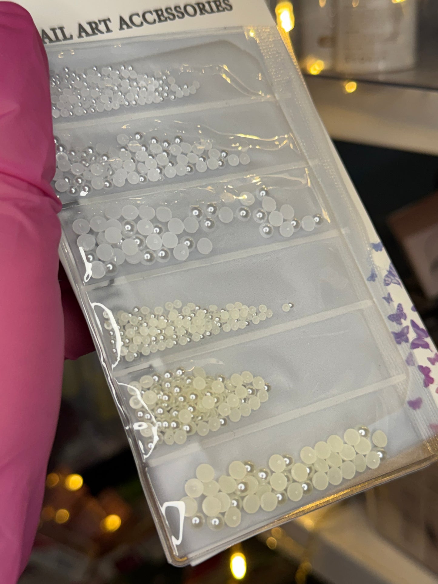 Perles blanches/beiges