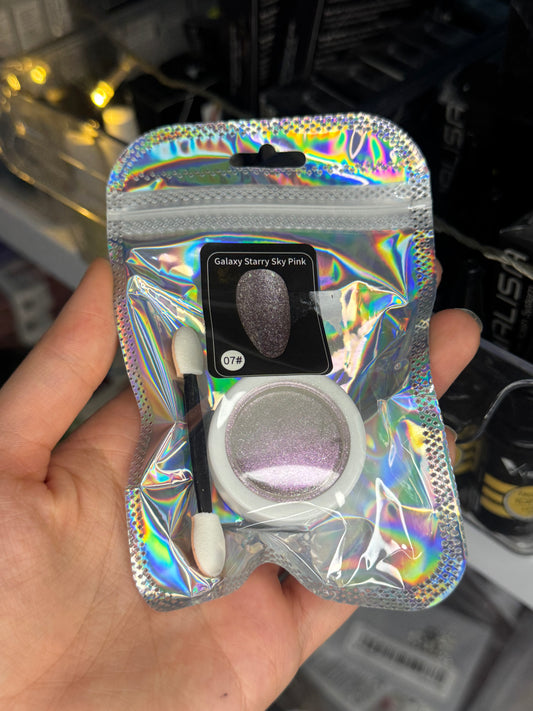 Poudre Chrome Galaxy Starry Sky Pink 07