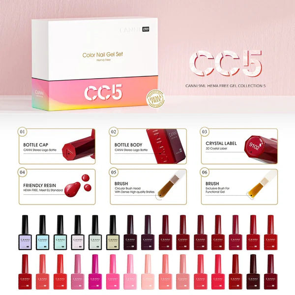 Kit Vernis CANNI CC5 30pcs 9ml