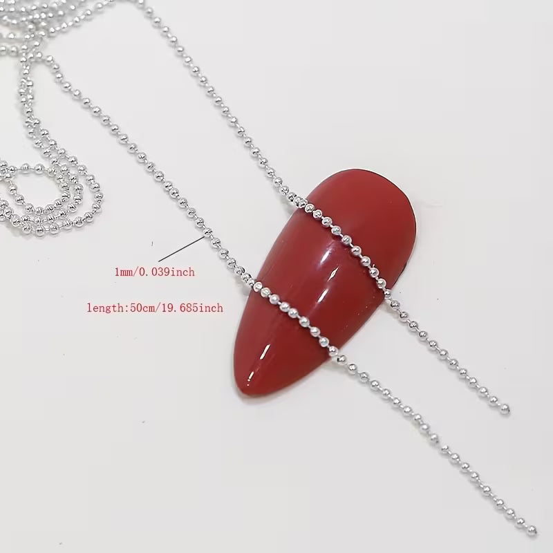 Chaîne argentée perles