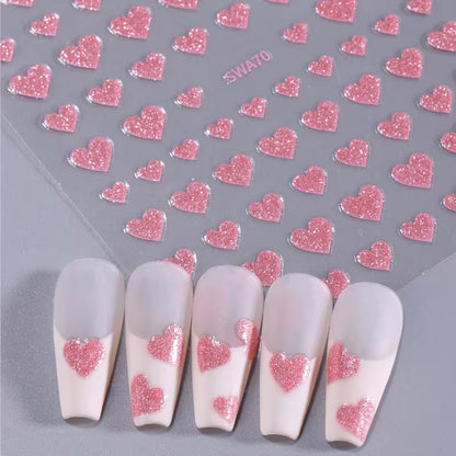 Stickers Coeurs Rose