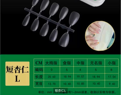 Capsules Short Almond Sized Kit 100pcs/10sets